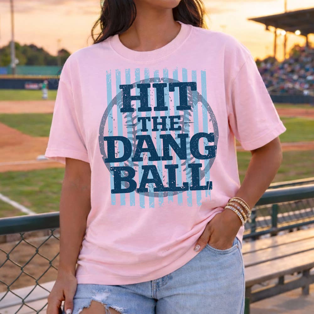 Blue Hit the Dang Ball - Adult & Kids T-Shirts, Sweatshirts & Hoodies apparel design preview 1