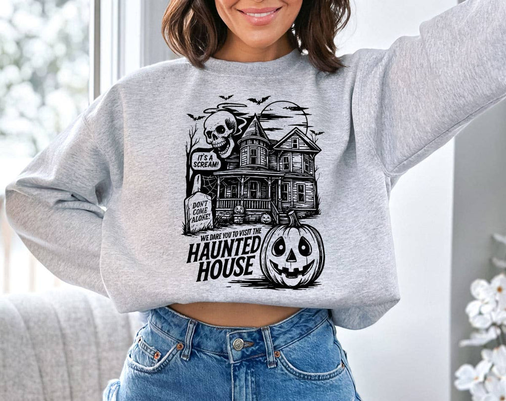 Haunted House We Dare You Halloween Horror - Adult & Kids T-Shirts, Sweatshirts & Hoodies apparel design preview 1