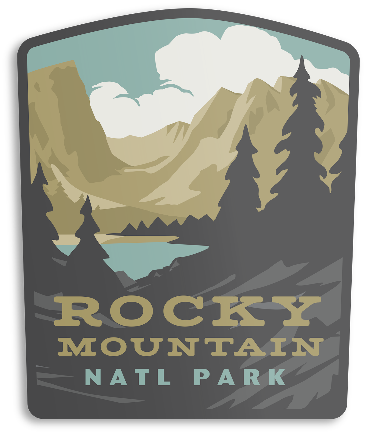 Rocky Mountain National Park Sticker - Adult & Kids T-Shirts, Sweatshirts & Hoodies apparel design preview 1