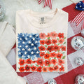 Floral Watercolor American Flag - Adult & Kids T-Shirts, Sweatshirts & Hoodies apparel design preview 1