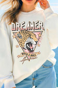 Dreamer Rock&Roll Leopard Graphic Brushed - Adult & Kids T-Shirts, Sweatshirts & Hoodies apparel design preview 1
