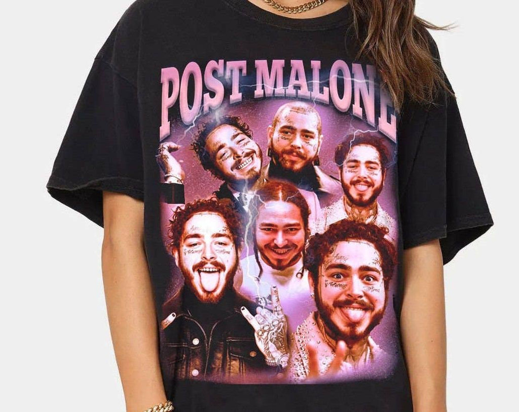 Vintage Post Malone Graphic Posty Music Fan - Adult & Kids T-Shirts, Sweatshirts & Hoodies apparel design preview 1