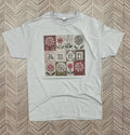 Vintage Amen Patchwork Quilt On Silver - Adult & Kids T-Shirts, Sweatshirts & Hoodies apparel design preview 1