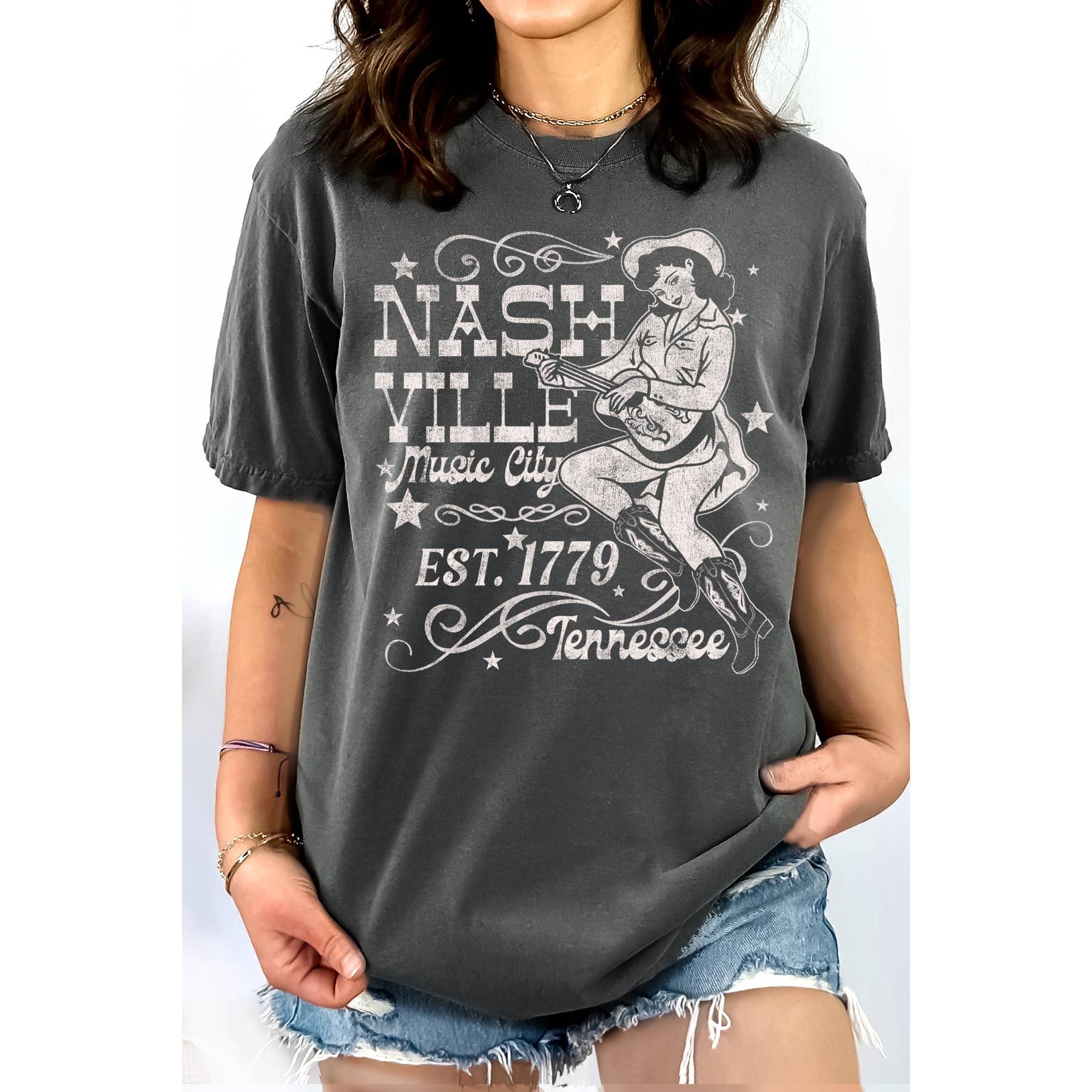 Nashville Cowgirl - Adult & Kids T-Shirts, Sweatshirts & Hoodies apparel design preview 1