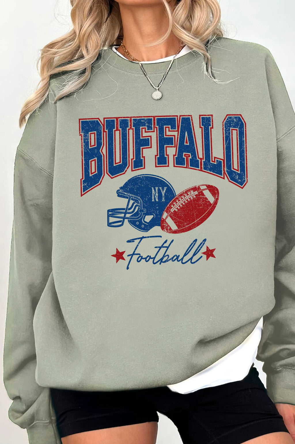 Buffalo Football Graphic Brushed - Adult & Kids T-Shirts, Sweatshirts & Hoodies apparel design preview 1
