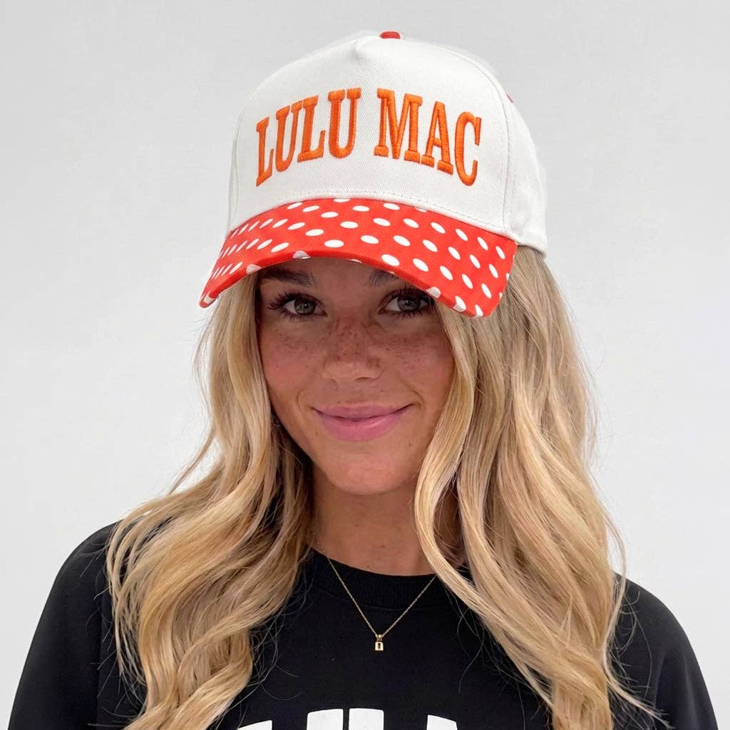 LM-CP-1002 Orange/White Dot Cap - Adult & Kids T-Shirts, Sweatshirts & Hoodies apparel design preview 1