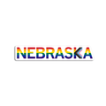 Nebraska Text Progress Pride Flag Die-Cut Sticker - Adult & Kids T-Shirts, Sweatshirts & Hoodies apparel design preview 1