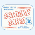 Someone Cares Teddy Bear Sticker Decal, Retro - Adult & Kids T-Shirts, Sweatshirts & Hoodies apparel design preview 1