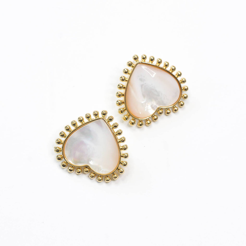 Teardrop Heart with Shell Detail Earrings - Adult & Kids T-Shirts, Sweatshirts & Hoodies apparel design preview 1