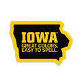 Iowa: Great Colors Easy To Spell Die-Cut Sticker - Adult & Kids T-Shirts, Sweatshirts & Hoodies apparel design preview 1