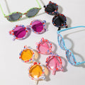 Girls Floral Round Frame Sunglasses - Adult & Kids T-Shirts, Sweatshirts & Hoodies apparel design preview 1