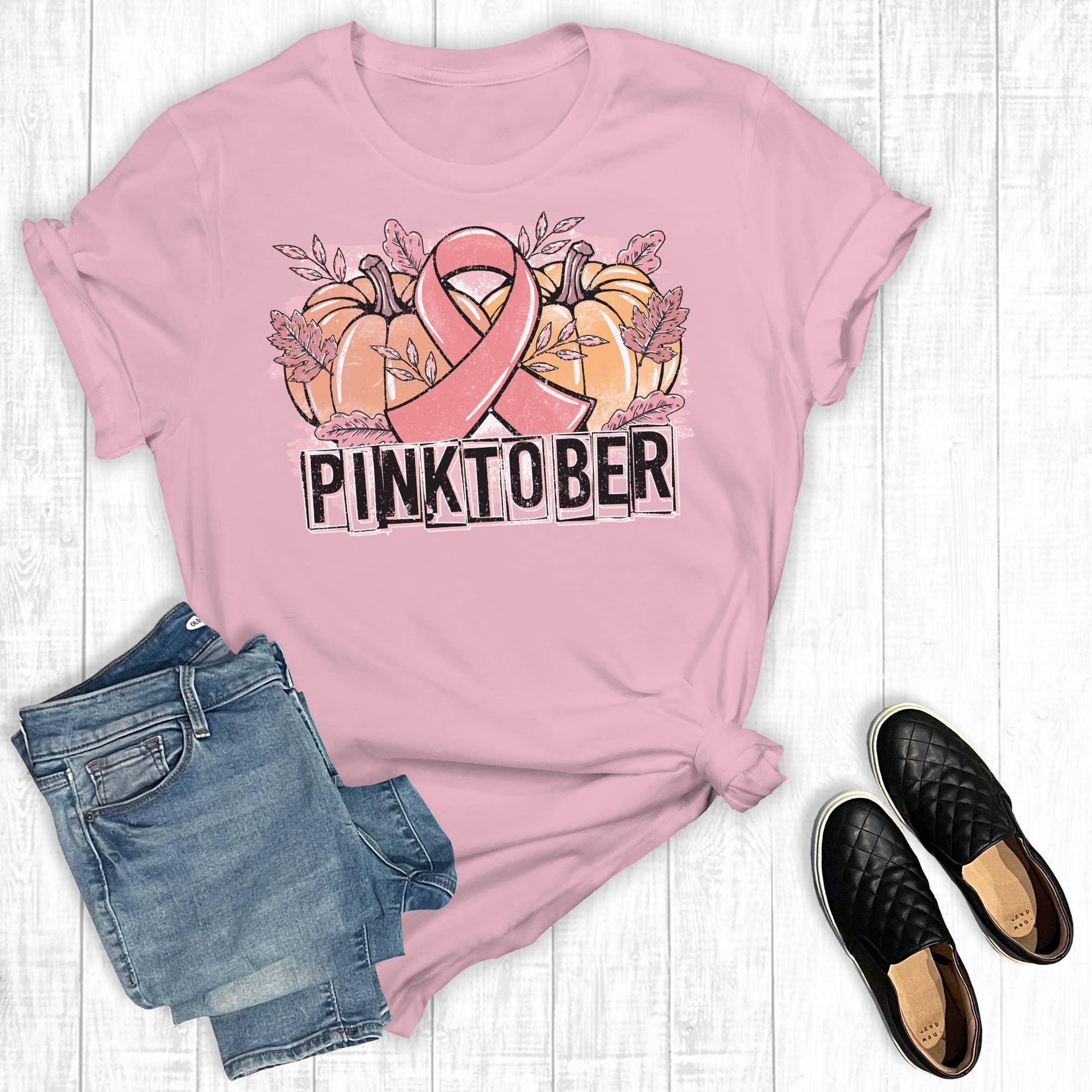 Fall Pinktober Graphic - Adult & Kids T-Shirts, Sweatshirts & Hoodies apparel design preview 1