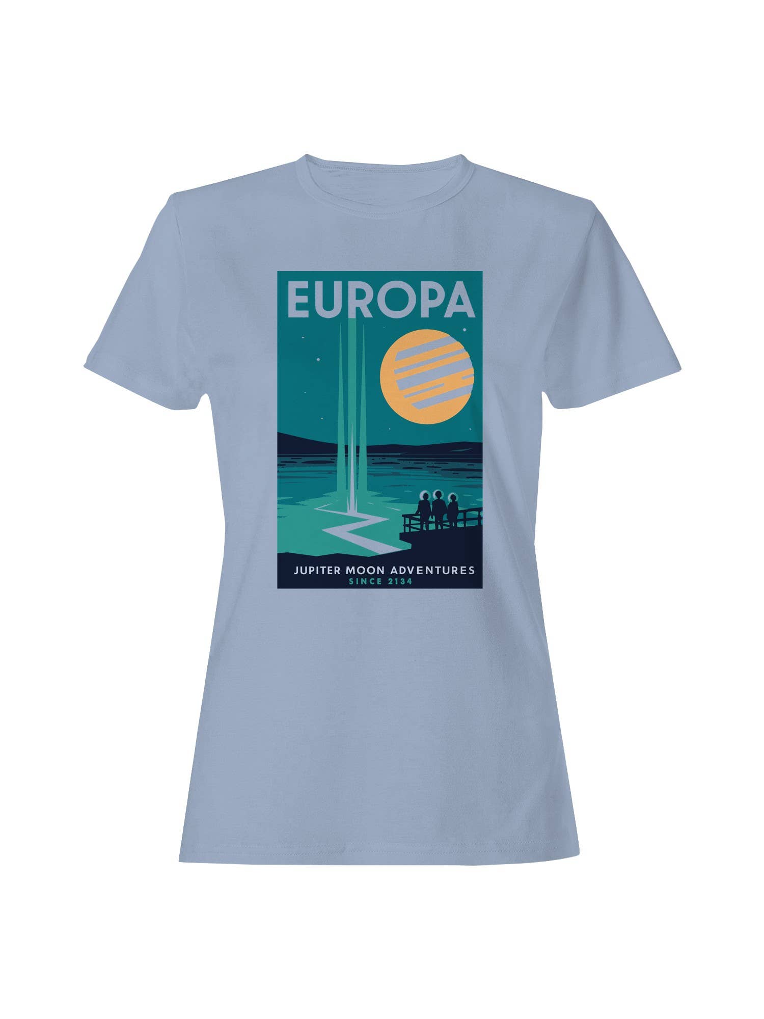 Europa Jupiter Moon Adventures Art Women's - Adult & Kids T-Shirts, Sweatshirts & Hoodies apparel design preview 1