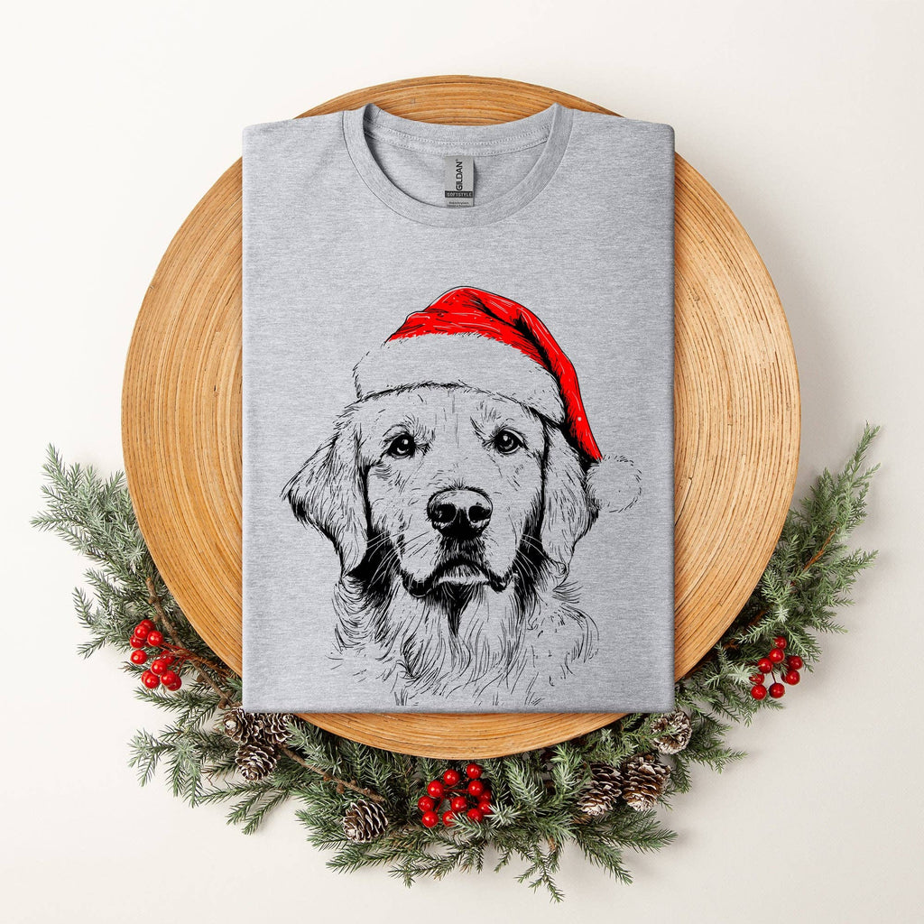 Golden Retriever, Santa, Christmas, Dog Lover, Pet - Adult & Kids T-Shirts, Sweatshirts & Hoodies apparel design preview 1