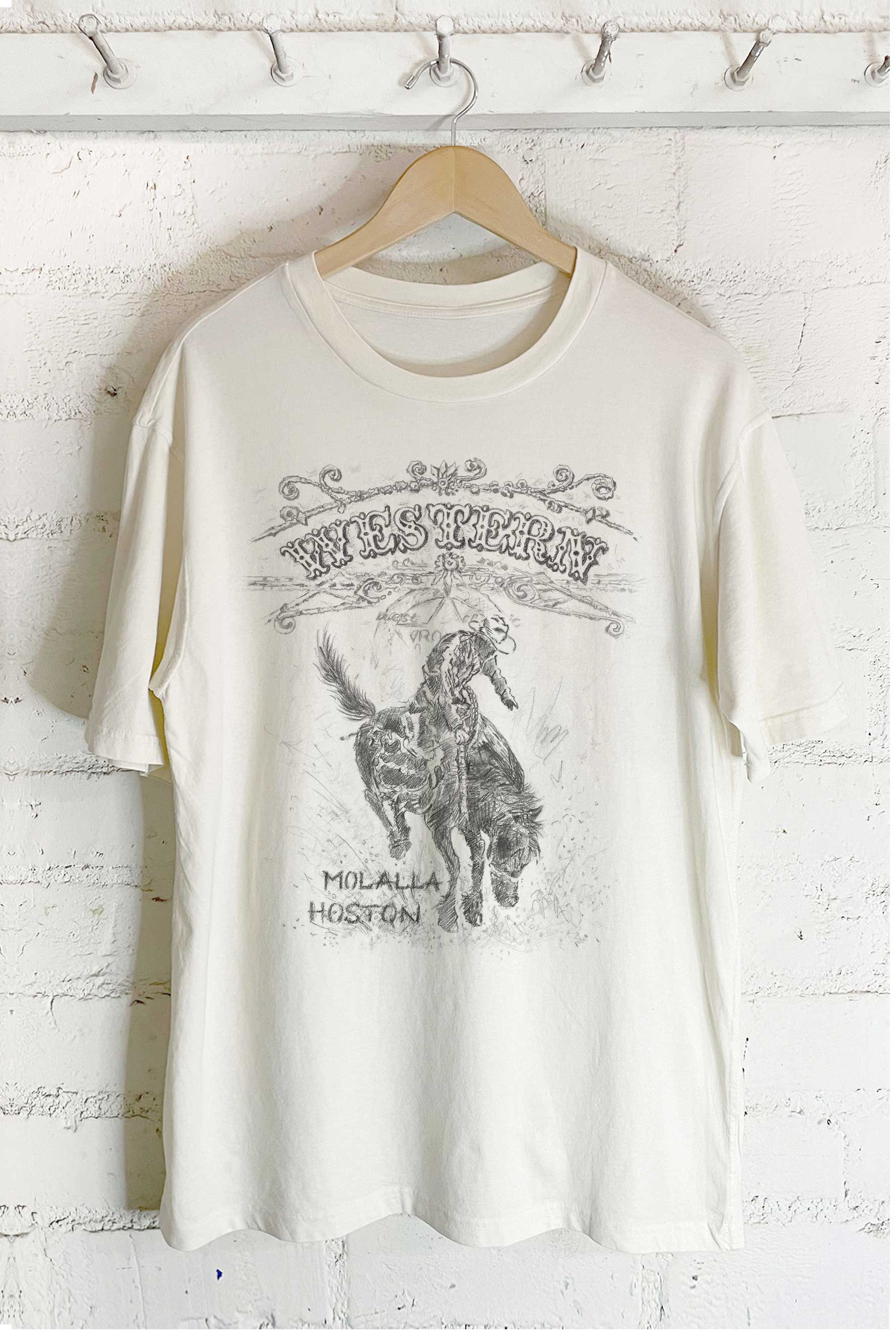 Western Molalla Houston Hand Drawn (Oversized - Adult & Kids T-Shirts, Sweatshirts & Hoodies apparel design preview 1