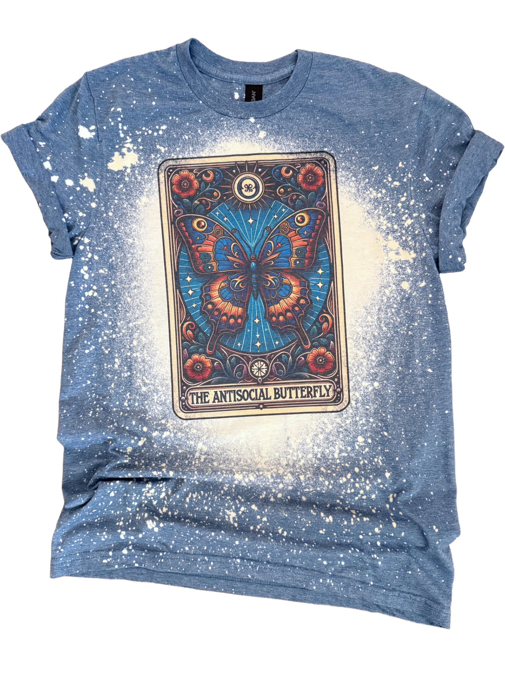 Antisocial Butterfly Tarot Card Bleached - Adult & Kids T-Shirts, Sweatshirts & Hoodies apparel design preview 1