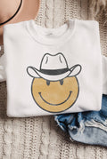 Cowboy Smiley Face Graphic - Adult & Kids T-Shirts, Sweatshirts & Hoodies apparel design preview 1