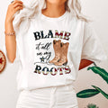 Blame It All On My Roots, Cowboy, Garth, Western, - Adult & Kids T-Shirts, Sweatshirts & Hoodies apparel design preview 1