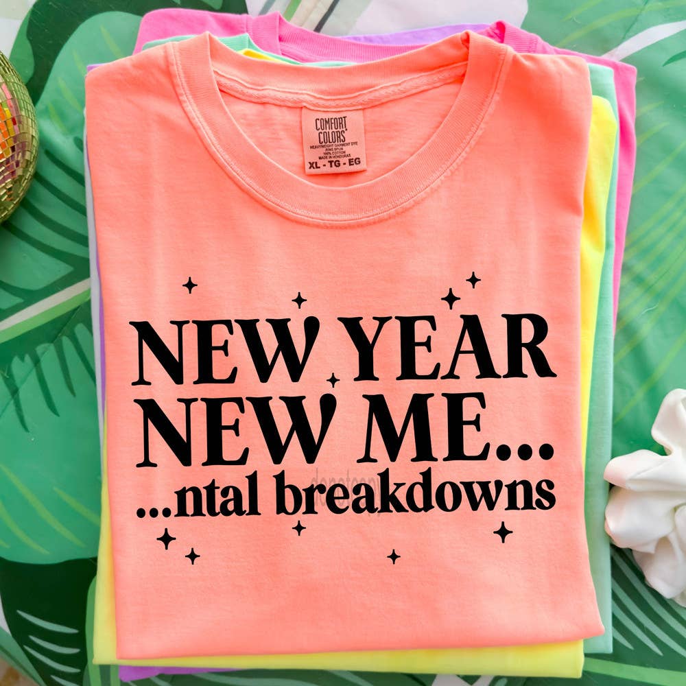 New Year Me…Ntal Breakdowns - Adult & Kids T-Shirts, Sweatshirts & Hoodies apparel design preview 1