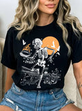 Spooky Skeleton Football Graphic - Adult & Kids T-Shirts, Sweatshirts & Hoodies apparel design preview 1