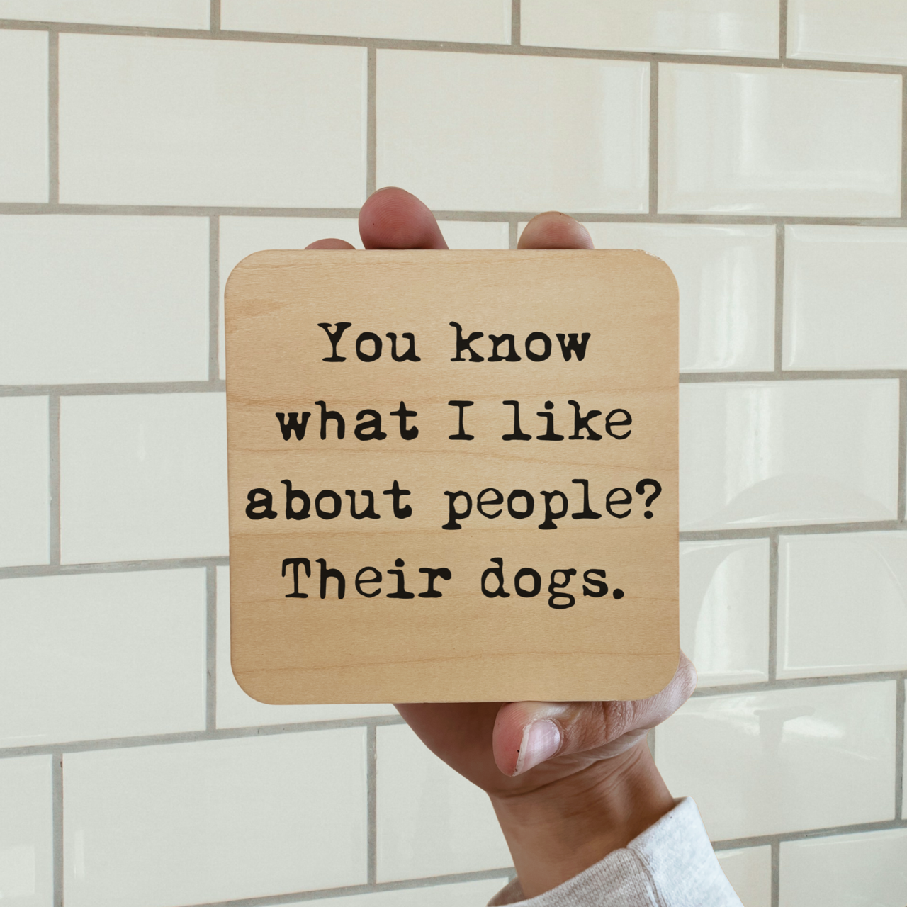 You Know What I Like Dogs Magnet/Drink Coaster - Adult & Kids T-Shirts, Sweatshirts & Hoodies apparel design preview 1