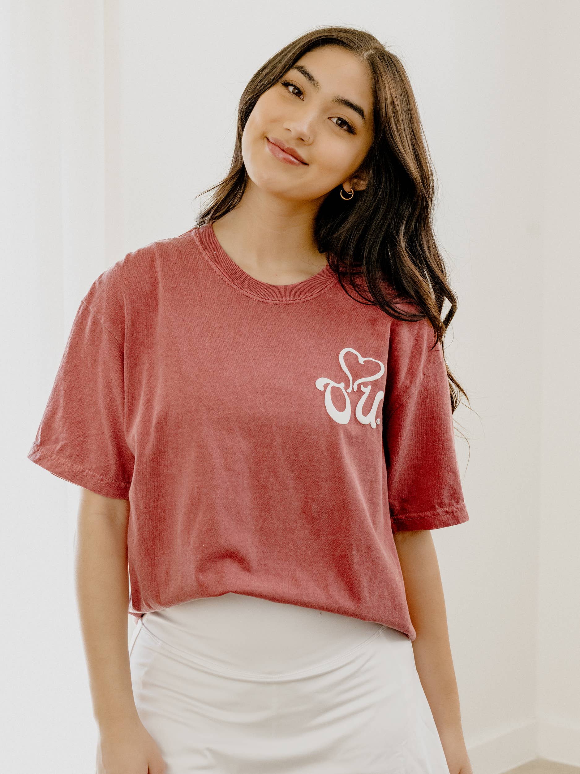 Ou Sooners Lyric Puff Ink Crimson Comfort Colors - Adult & Kids T-Shirts, Sweatshirts & Hoodies apparel design preview 1