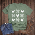 Chicken and Bows Collage Graphic - Adult & Kids T-Shirts, Sweatshirts & Hoodies apparel design preview 1