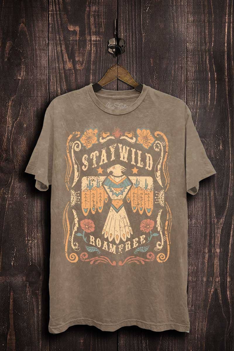 Stay Wild Roam Free Graphic Top - Adult & Kids T-Shirts, Sweatshirts & Hoodies apparel design preview 1