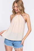 .SC154848 Fitted Halter Cluny Tape Slub Gauze Top - Adult & Kids T-Shirts, Sweatshirts & Hoodies apparel design preview 1
