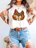 Vintage Leopard Hen Cream Farmhouse Graphic - Adult & Kids T-Shirts, Sweatshirts & Hoodies apparel design preview 1