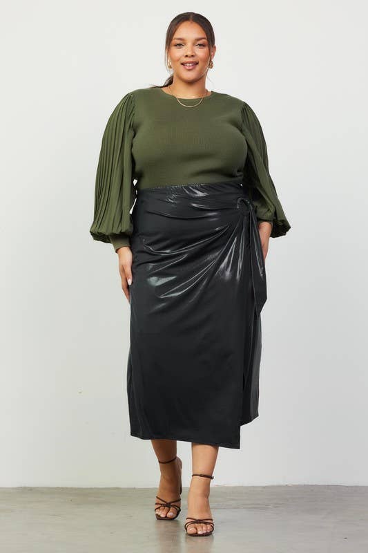 Plus Size Ring Detail Wrap Midi Skirt - Adult & Kids T-Shirts, Sweatshirts & Hoodies apparel design preview 1