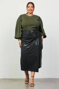 Plus Size Ring Detail Wrap Midi Skirt - Adult & Kids T-Shirts, Sweatshirts & Hoodies apparel design preview 1