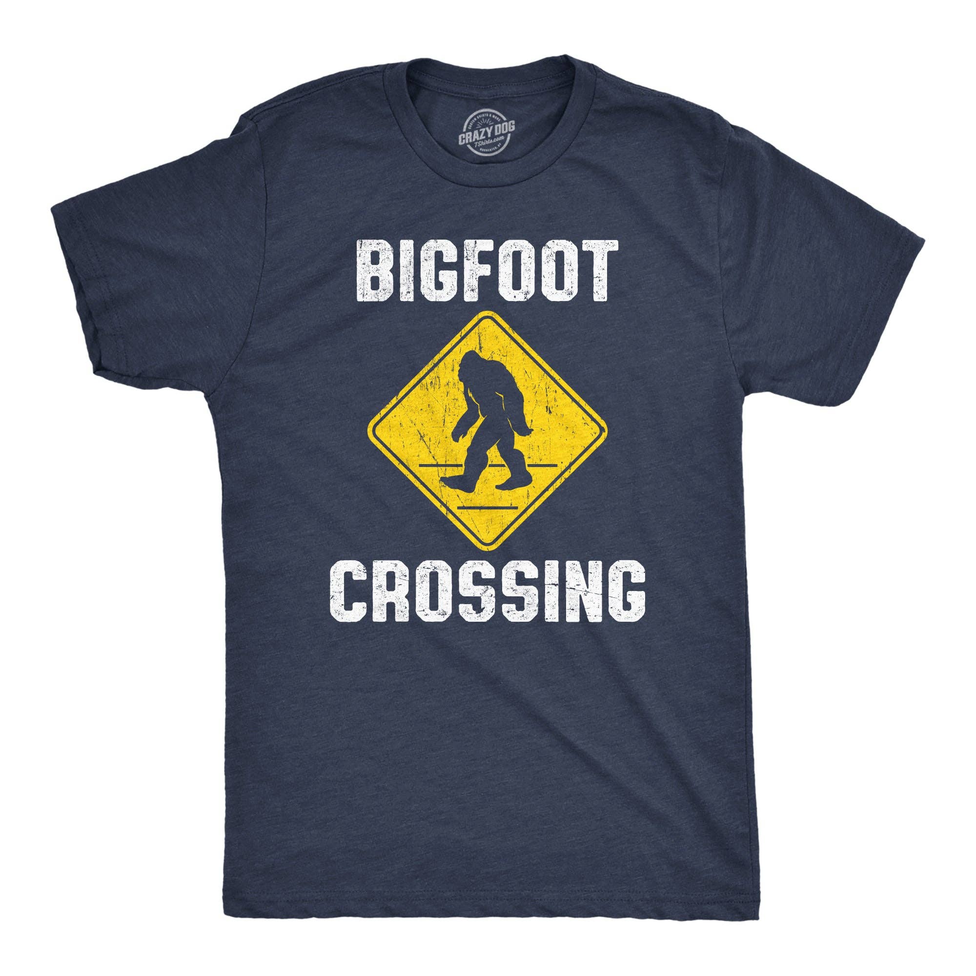 Bigfoot Crossing Men's - Adult & Kids T-Shirts, Sweatshirts & Hoodies apparel design preview 1