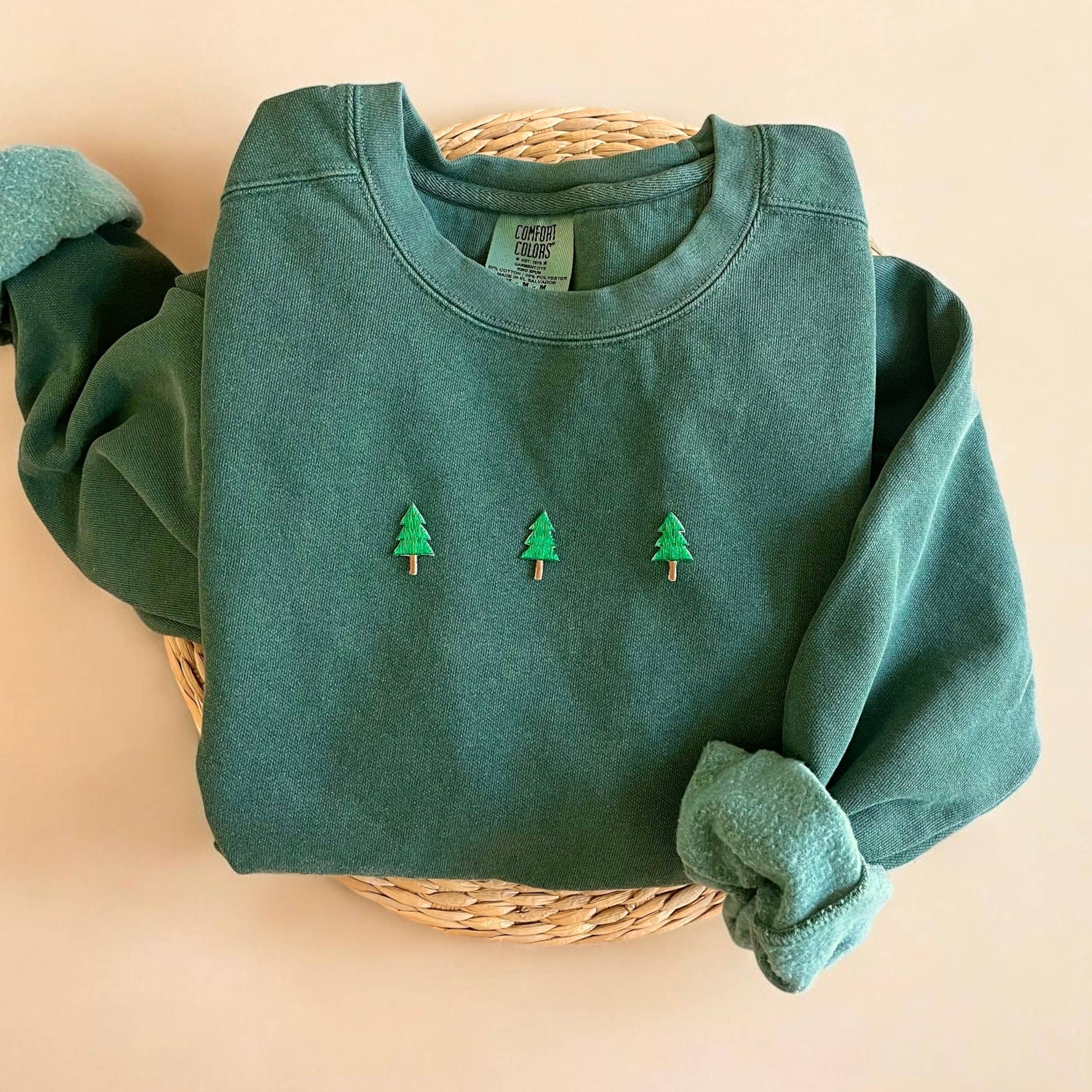 Comfort Colors Christmas Tree Sweater - Adult & Kids T-Shirts, Sweatshirts & Hoodies apparel design preview 1