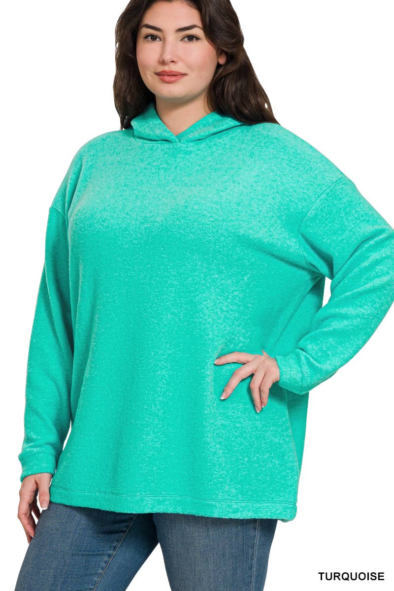 .0904 Hooded Brushed Melange Hacci Sweater SI-27235 - Adult & Kids T-Shirts, Sweatshirts & Hoodies apparel design preview 1
