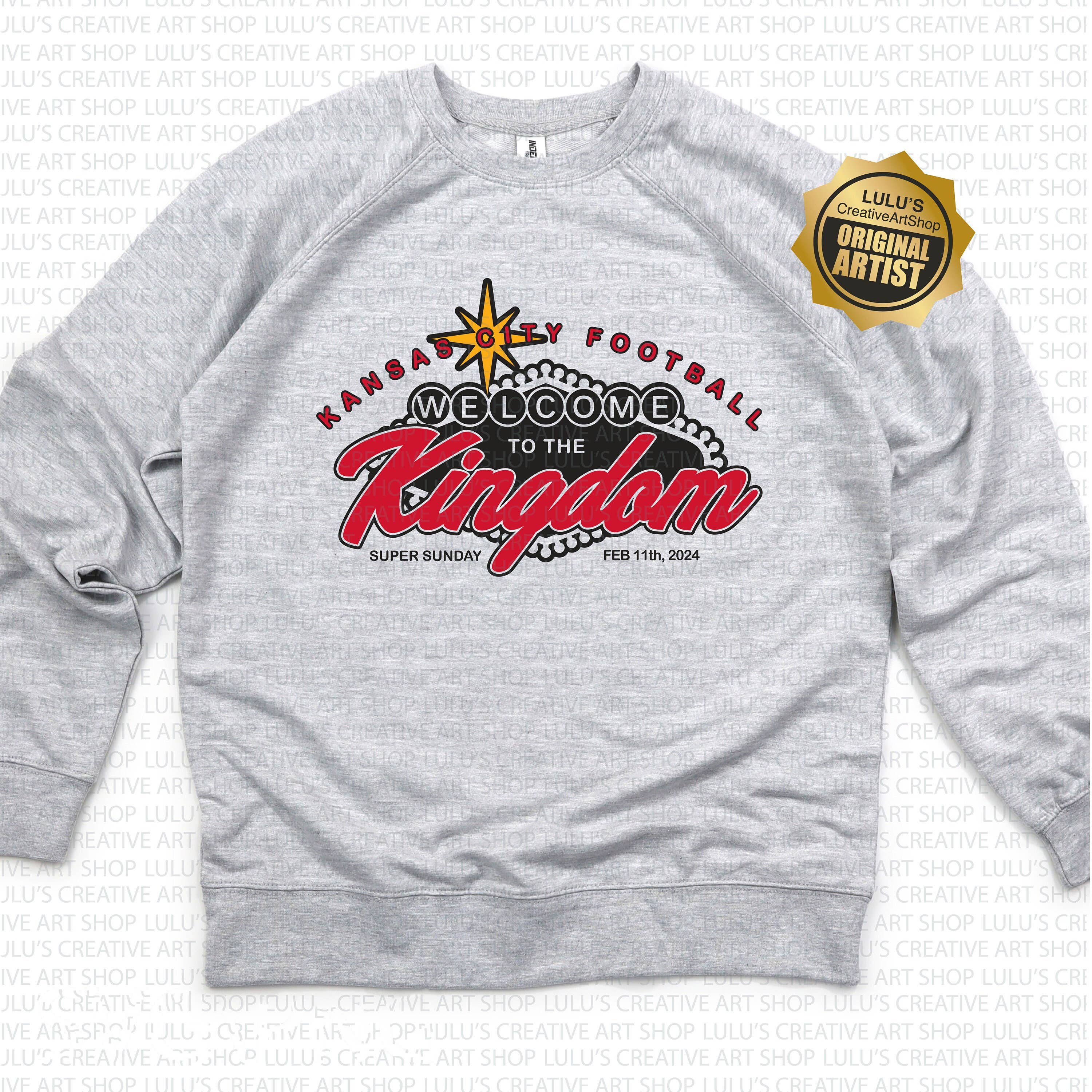 Kansas City Football Welcome To the Kingdom Super - Adult & Kids T-Shirts, Sweatshirts & Hoodies apparel design preview 1
