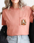 Floral Ghost, Spooky, Halloween Pocket - Adult & Kids T-Shirts, Sweatshirts & Hoodies apparel design preview 1