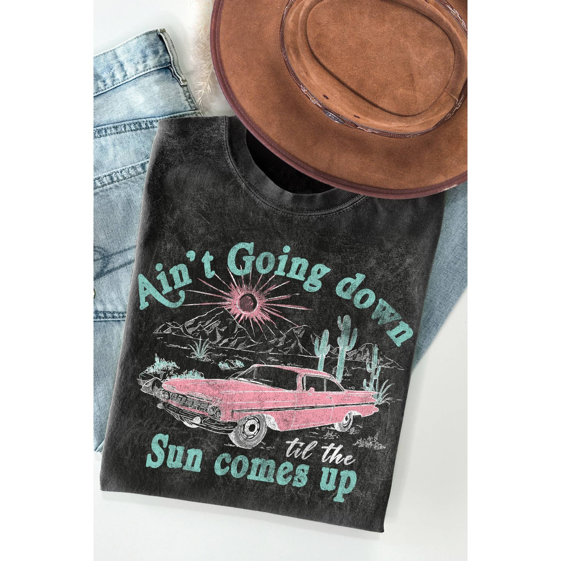 Ain T Going Down- Vintage Mineral Wash - Adult & Kids T-Shirts, Sweatshirts & Hoodies apparel design preview 1
