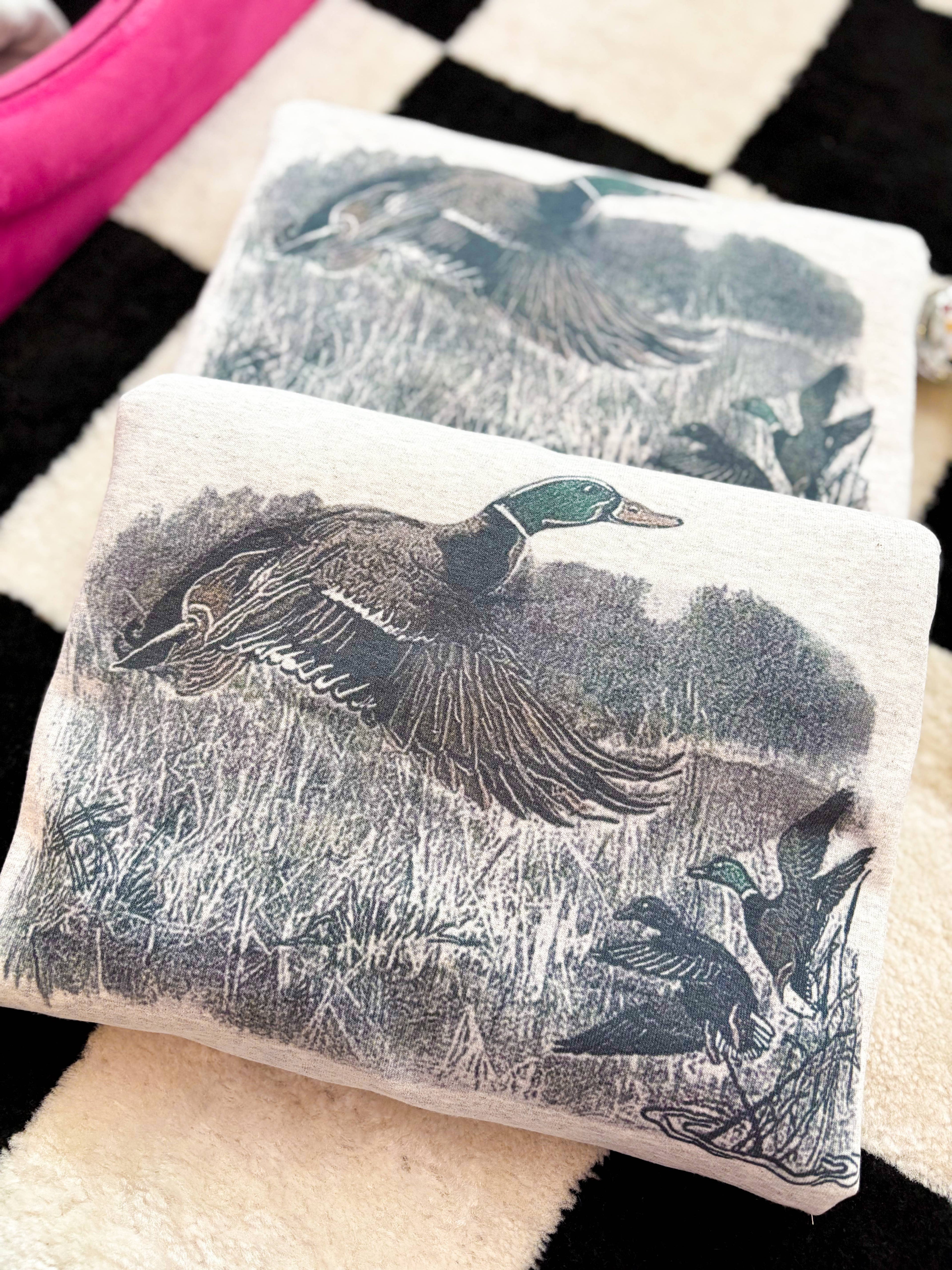 Vintage Mallard Duck Crewneck Fall Graphic - Adult & Kids T-Shirts, Sweatshirts & Hoodies apparel design preview 1