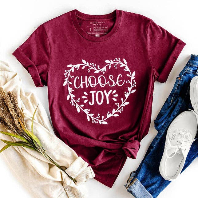 Choose Joy Graphic - Adult & Kids T-Shirts, Sweatshirts & Hoodies apparel design preview 1