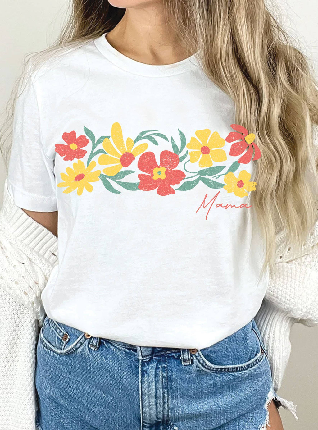 Floral Mama Graphic - Adult & Kids T-Shirts, Sweatshirts & Hoodies apparel design preview 1