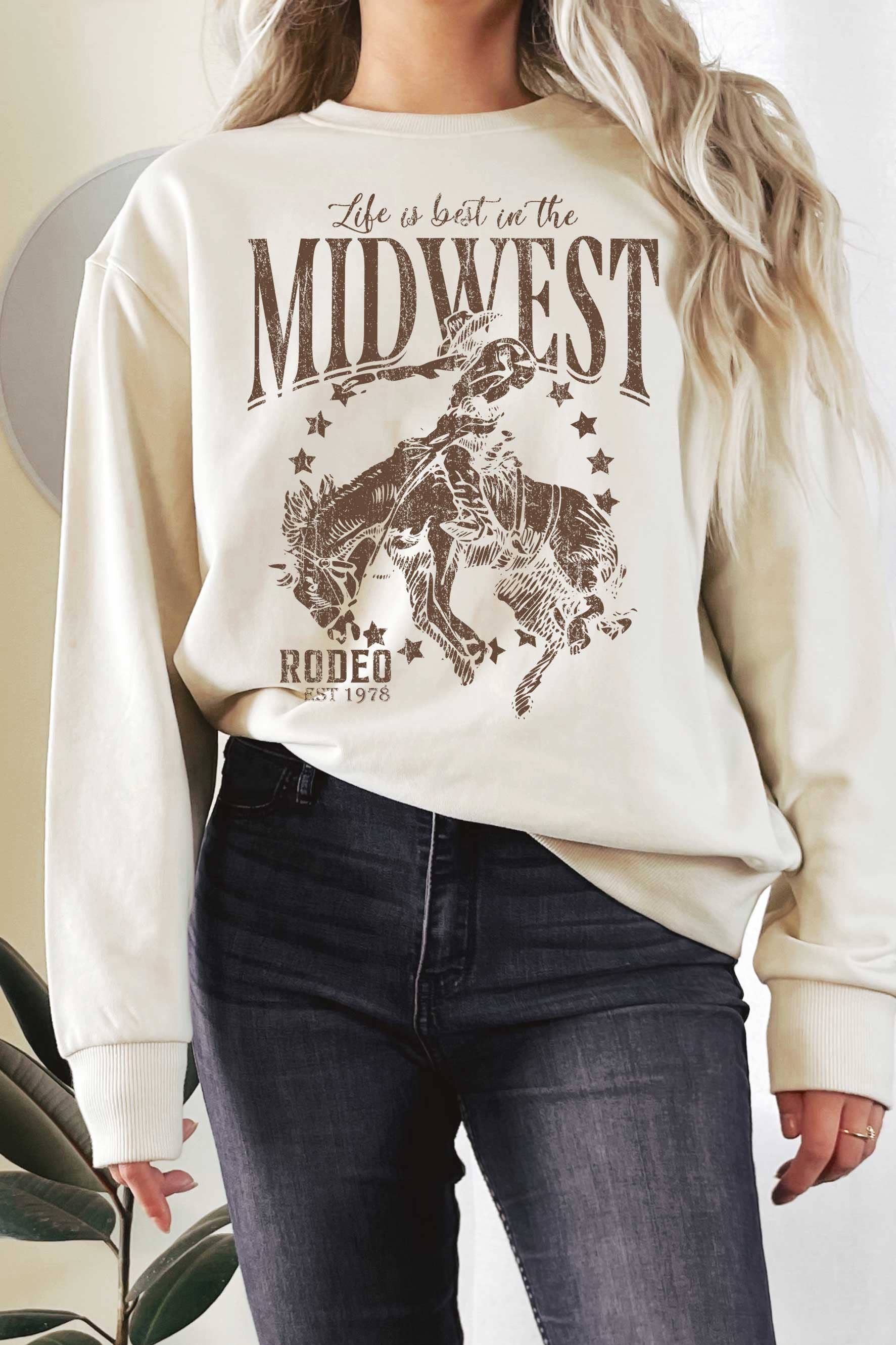 Midwest Rodeo Cowboy Graphic Terry - Adult & Kids T-Shirts, Sweatshirts & Hoodies apparel design preview 1