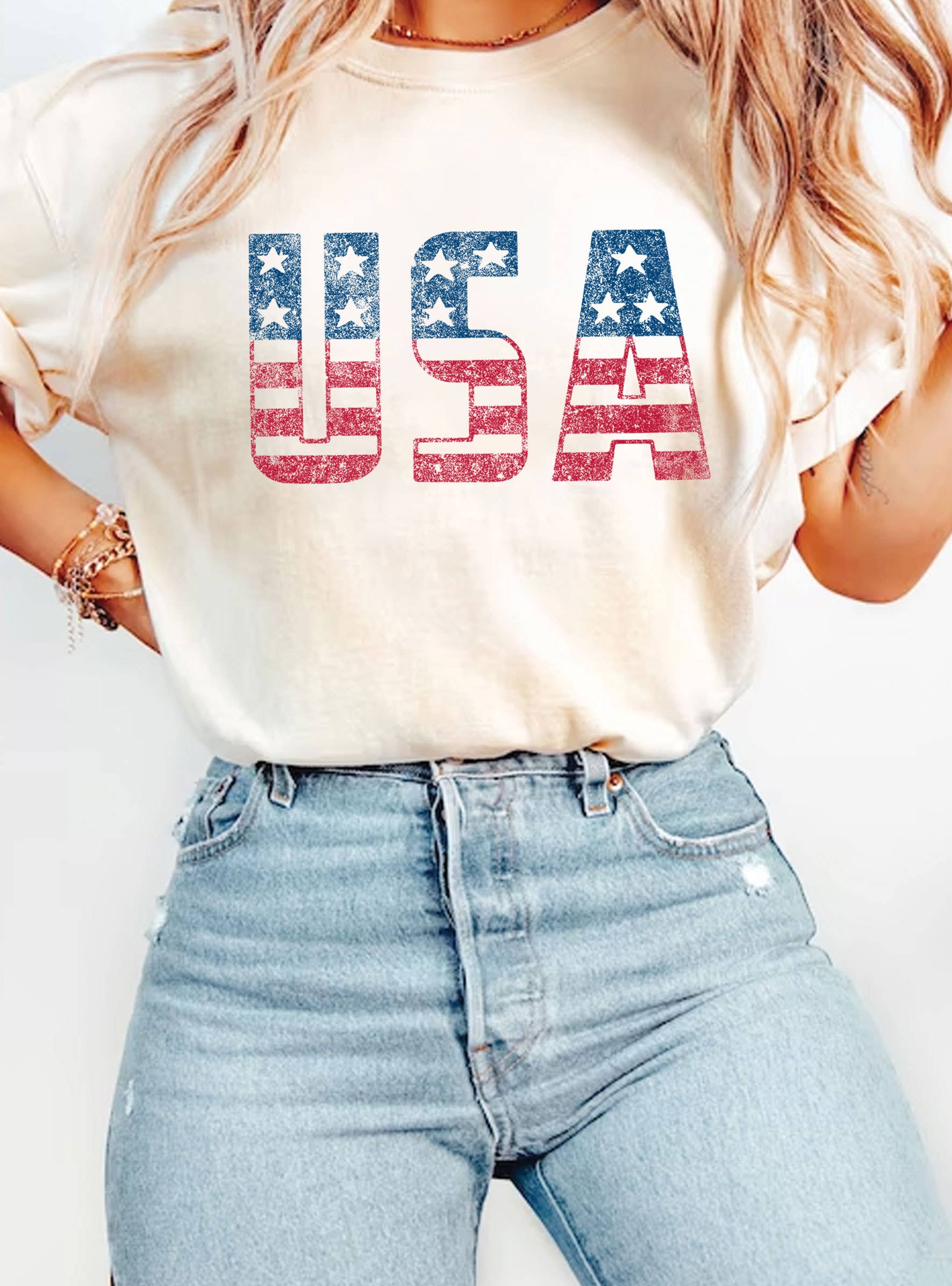 USA Flag Graphic - Adult & Kids T-Shirts, Sweatshirts & Hoodies apparel design preview 1