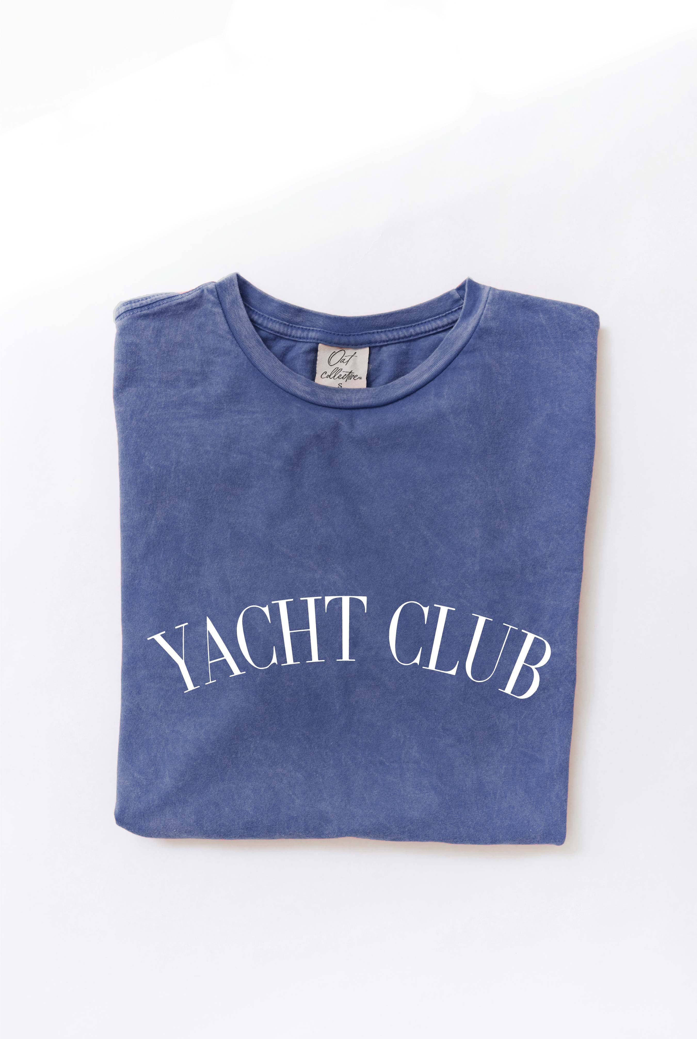 Yacht Club Mineral Washed Graphic Top - Adult & Kids T-Shirts, Sweatshirts & Hoodies apparel design preview 1