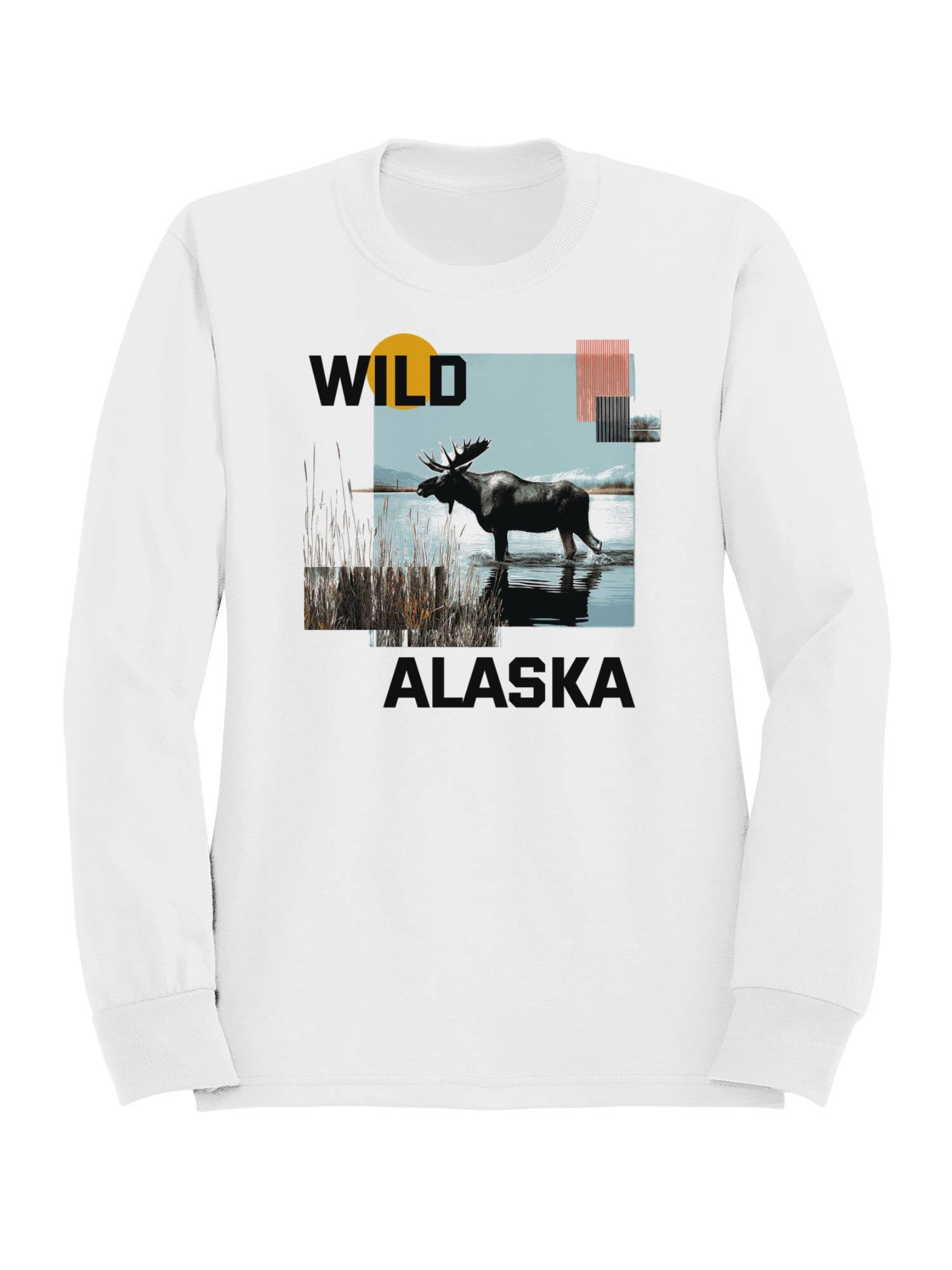 Majestic Wild Alaska Moose Scene Women's - Adult & Kids T-Shirts, Sweatshirts & Hoodies apparel design preview 1