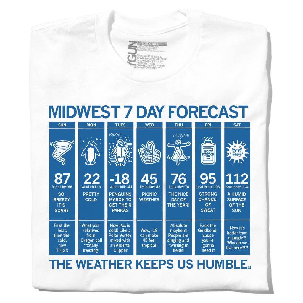 Midwest Forecast - Adult & Kids T-Shirts, Sweatshirts & Hoodies apparel design preview 1