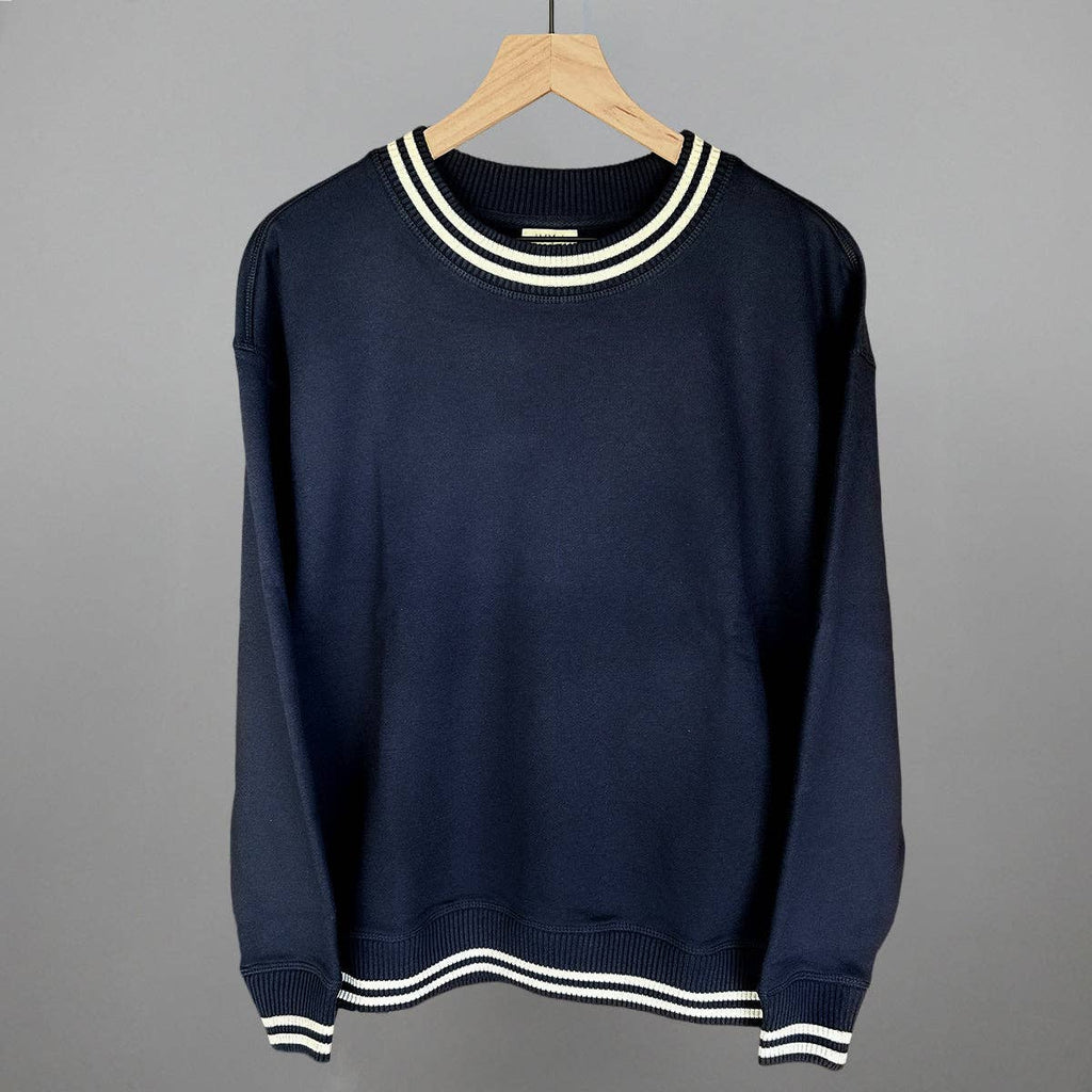 Navy Oversized Varsity Crew - Adult & Kids T-Shirts, Sweatshirts & Hoodies apparel design preview 1