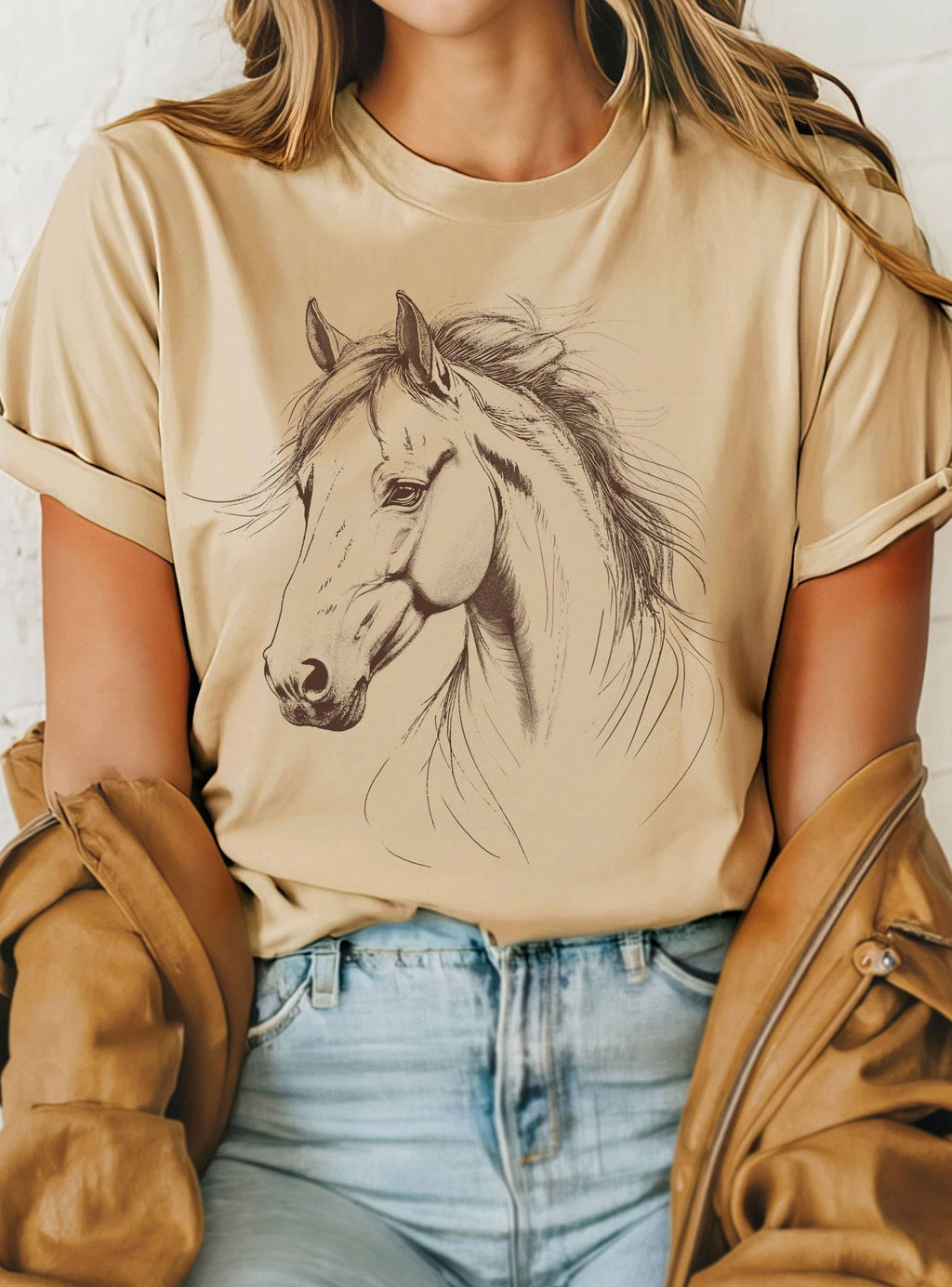 Horse Sketch Graphic - Adult & Kids T-Shirts, Sweatshirts & Hoodies apparel design preview 1