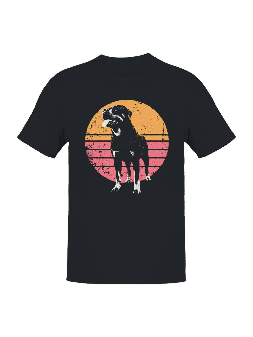 Retro Rottweiler Sunset Design Men's - Adult & Kids T-Shirts, Sweatshirts & Hoodies apparel design preview 1
