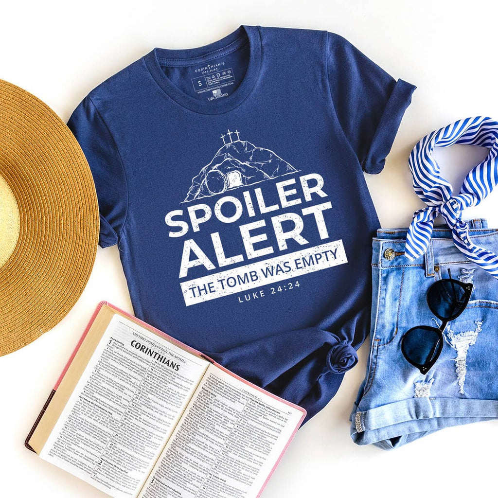 Spoiler Alert the Tomb Was Empty Biblical Graphic - Adult & Kids T-Shirts, Sweatshirts & Hoodies apparel design preview 1